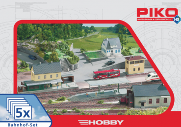 Piko 61923 Bahnhof-Set 5 teilig