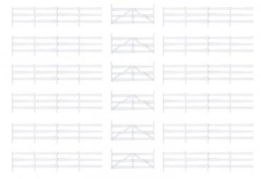Faller 180416 H0 Koppelzaun, weiß