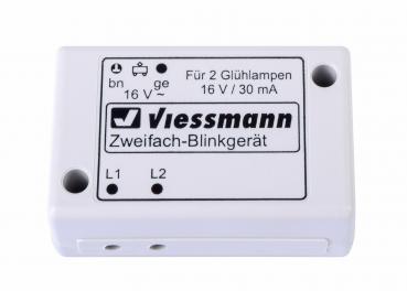 Viessmann 5037 N Zweifach-Blinkelektronik mit 2 blauen Glühlampen **Auslauf**