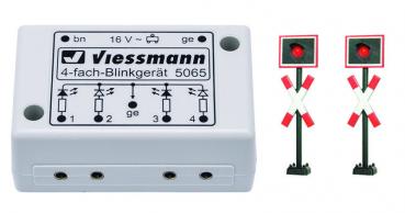 Viessmann 5801 N Andreaskreuze, 2 Stück mit Blinkelektronik