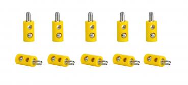Viessmann 6870 Querlochstecker gelb, 10 Stück
