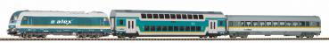 Piko H0 57139 Start-Set mit Bettung Herkules "Alex" mit 2 Personenwagen