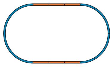 Piko H0 57139 Start-Set mit Bettung Herkules "Alex" mit 2 Personenwagen