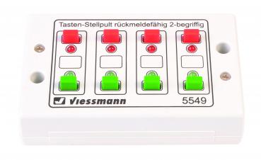 Viessmann 5549 Universal-Tasten-Stellpult, rückmeldefähig, 2-begriffig