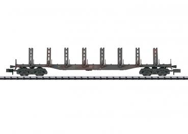 Minitrix  15485 Drehgestell-Flachwagen mit Niederbindeeinrichtungen