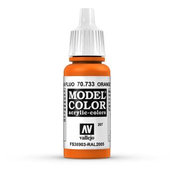 Vallejo 770733 Moder Color  Orange, fluoreszierend, 17 ml