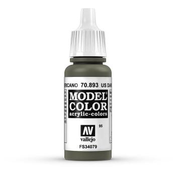 Vallejo 770893 Moder Color  US Dunkelgrün, matt, 17 ml