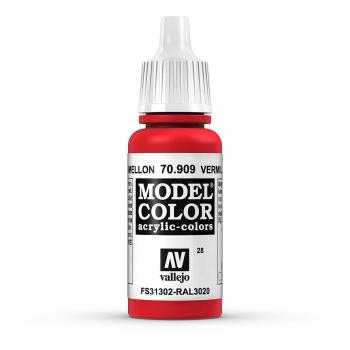 Vallejo 770909 Moder Color  Verkehrsrot, matt, 17 ml