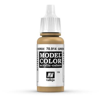 Vallejo 770914 Moder Color  Grünocker, matt, 17 ml