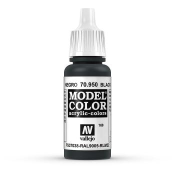 Vallejo 770950 Moder Color  Signalschwarz, matt, 17 ml