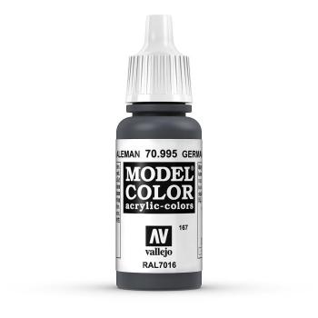 Vallejo 770995 Moder Color  Anthrazitgrau, dunkel, matt, 17 ml