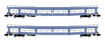 Arnold HN4409 DR, 2-tlg. Set, Autotransportwagen DDm, Blau