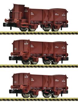 Fleischmann N 6660034 - 3-tlg. Set: Offene Güterwagen, FS