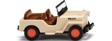 Wiking 001001 Willys Jeep CJ-3A elfenbeinbeige