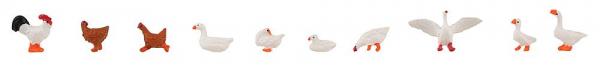 Faller H0 151909 Hühner, Enten und Gänse