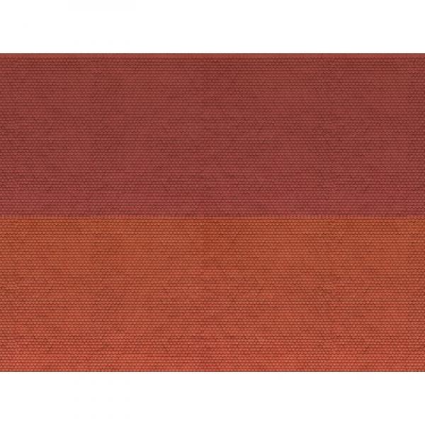 Noch N 56970 3D Kartonplatte  Biberschwanz Rot