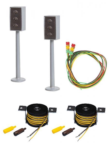 Faller 161656 H0 2 LED-Ampeln mit Stopp-Stellen