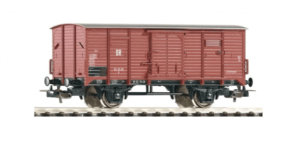 Piko H0 54986 Ged.GüterwagenG02 ohne Bh., braun, DR, Ep. III