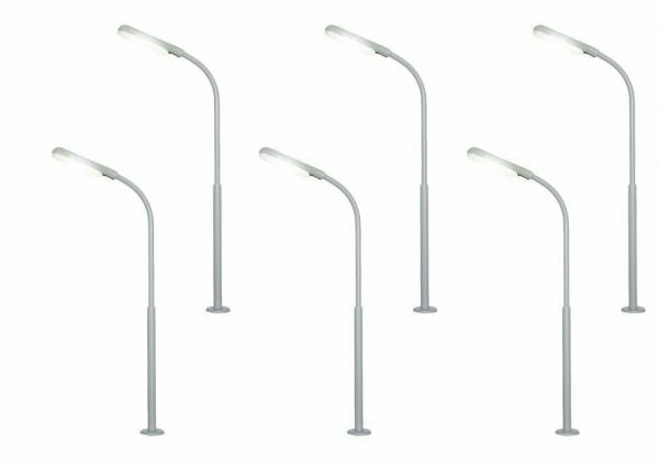 Viessmann 64906 N Peitschenleuchte, LED weiß, 5+1