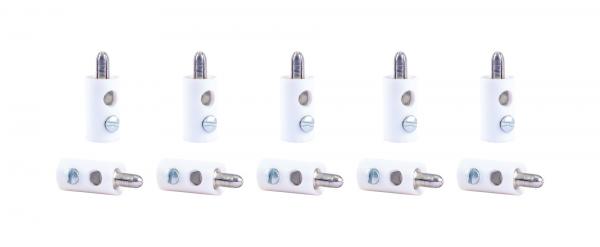 Viessmann 6878 Querlochstecker weiß, 10 Stück