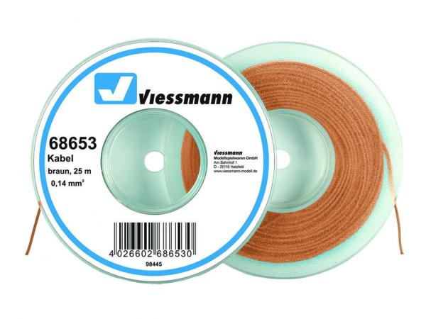 Viessmann 68653 Kabel 25 m, 0,14 mm², braun