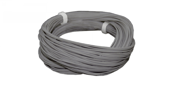 ESU 51946 Hochflexibles Kabel, Durchmesser 0.5mm, AWG36, 2A, 10m Wickel, Farbe grau