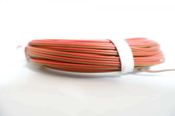 Beli Beco Doppel Kabellitze 0,14mm² Rot/Braun 25 Meter
