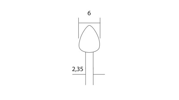 Proxxon 28724 Fräser Flamme (Wolfram-Vanadiumstahl)