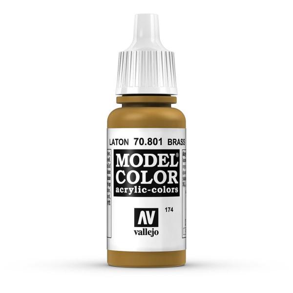 Vallejo 770801 Moder Color  Messing, Metallic, 17 ml