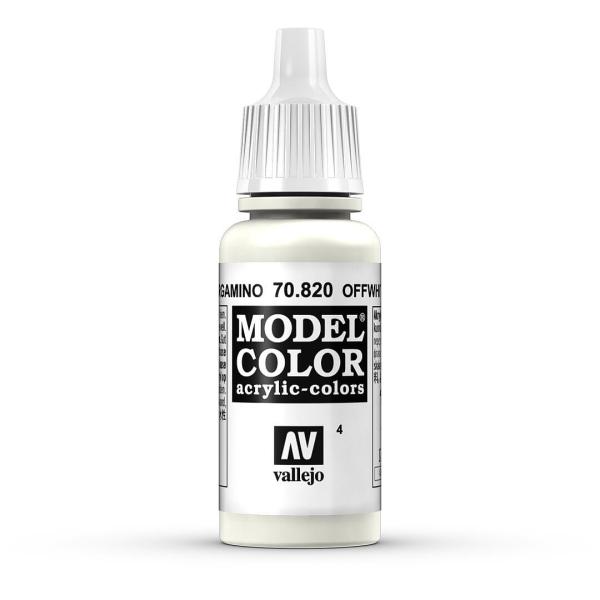 Vallejo 770820 Moder Color  Cremeweiß, matt, 17 ml