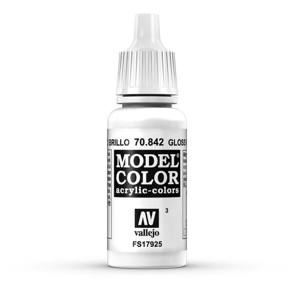 Vallejo 770842 Moder Color  Glanzweiß, glänzend, 17 ml
