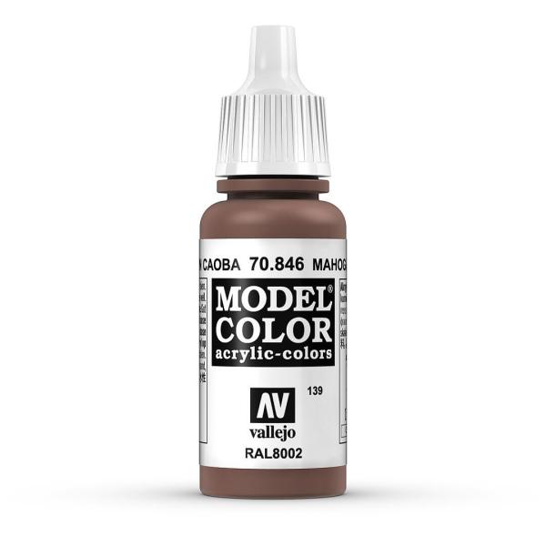 Vallejo 770846 Moder Color  Mahagonibraun, matt, 17 ml