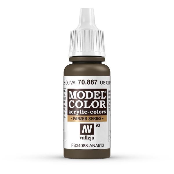 Vallejo 770887 Moder Color  US Braunoliv, 17 ml