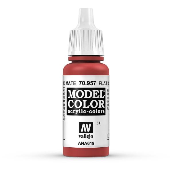 Vallejo 770956 Moder Color  Feuerrot, matt, 17 ml