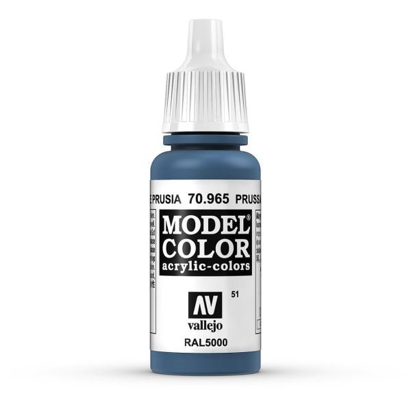 Vallejo 770965 Moder Color  Blau preußisch, matt, 17 ml