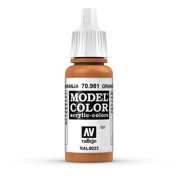 Vallejo 770981 Moder Color  Orangebraun, matt, 17 ml