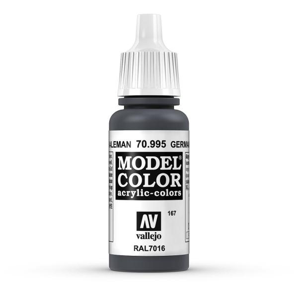 Vallejo 770995 Moder Color  Anthrazitgrau, dunkel, matt, 17 ml