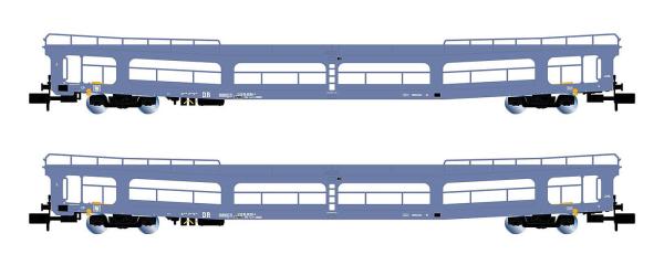 Arnold HN4409 DR, 2-tlg. Set, Autotransportwagen DDm, Blau
