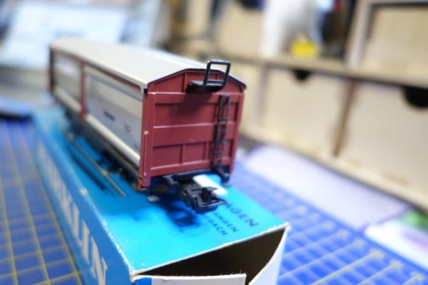 Märklin H0 4633 Schiebewandwagen DB rotbraun/silbern 2-achsig in OVP