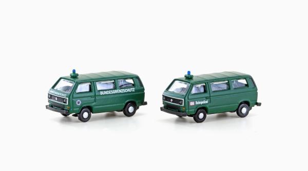 LEMKE Minis LC4353 VW T3 2ER SET BUS BGS + BAHNPOLIZEI