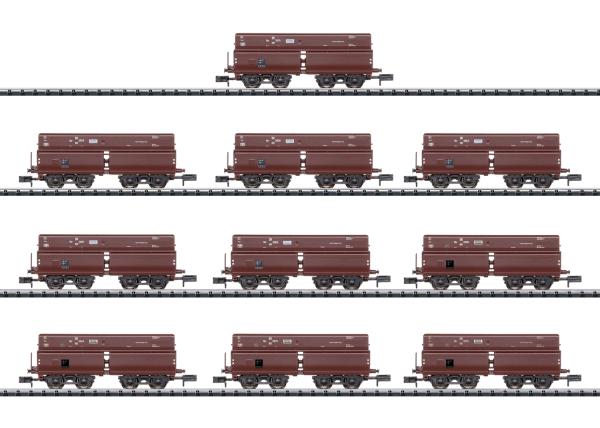 Minitrix 15013 Display mit 10 Selbstentladewagen Erz IId