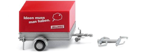 WIKING  005602 Pkw-Anhänger mit Plane 'Hellweg' 1:87
